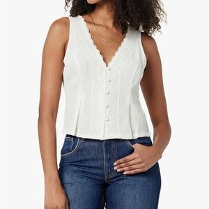 Chic White Button-Down Women's Blouse